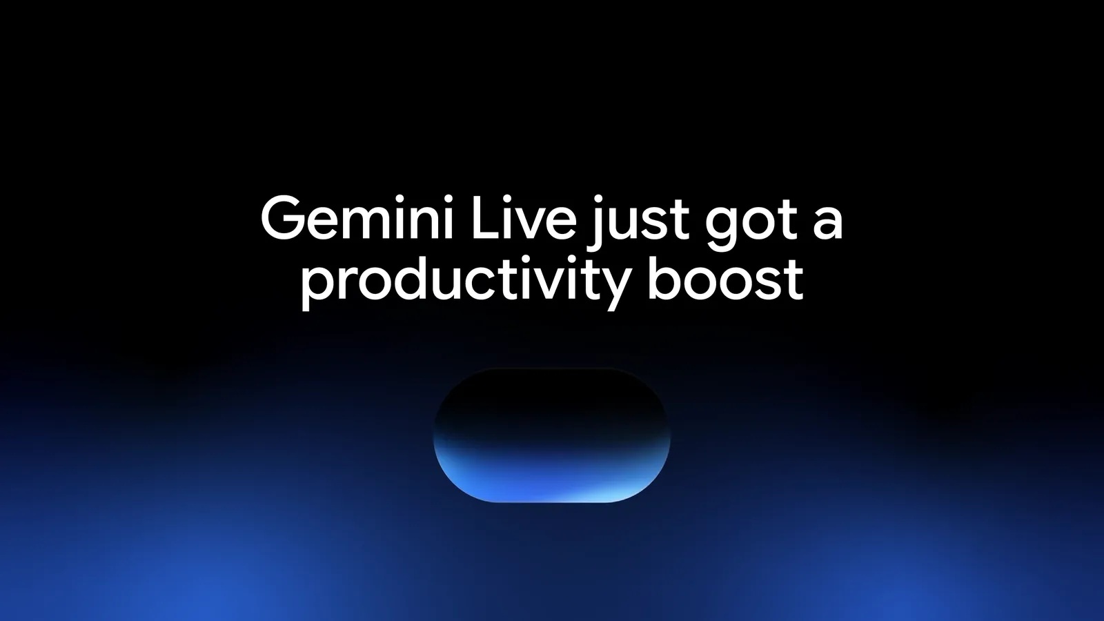 Ilustração oficial do Gemini Live apresentando recursos de produtividade por voz
