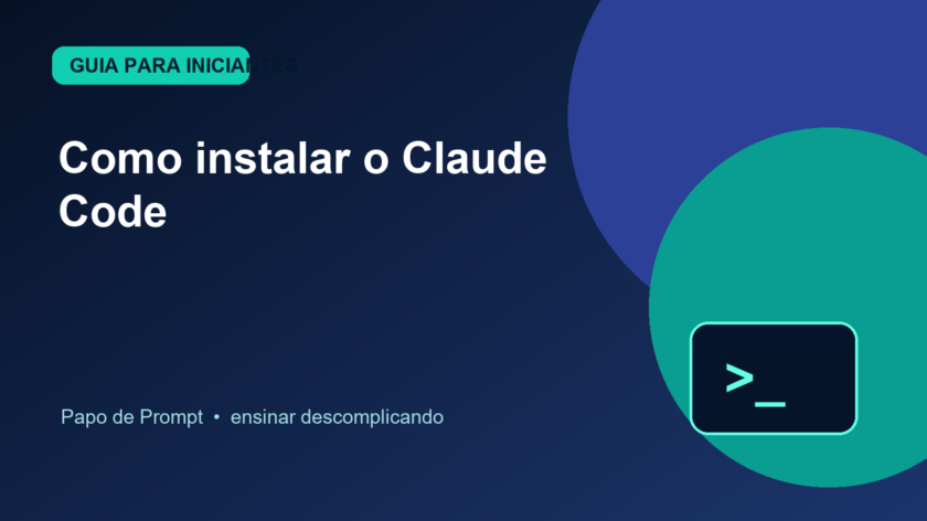 Capa editorial do guia de instalação do Claude Code