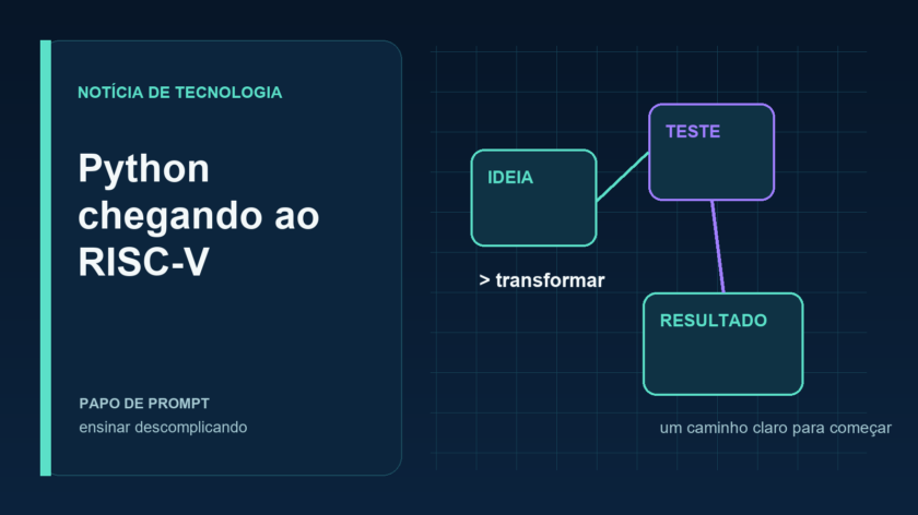 Capa editorial sobre o suporte do CPython à arquitetura RISC-V.