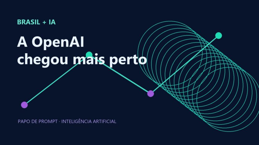 Composição editorial sobre a expansão das operações da OpenAI no Brasil