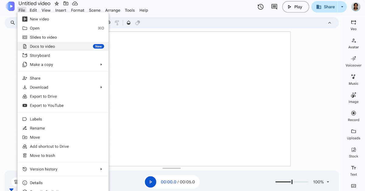 Google Vids transforma documentos em resumos em vídeo