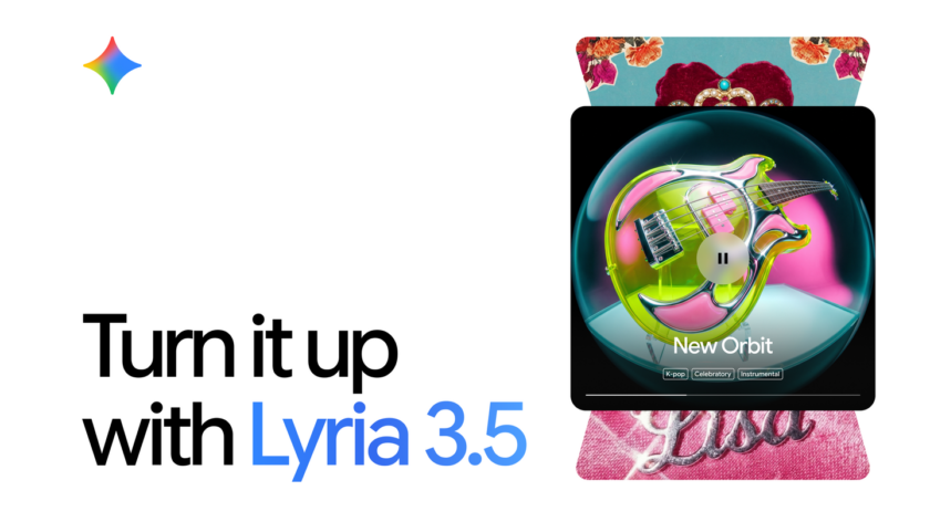 Imagem oficial do Lyria 3.5 no Gemini para criação musical