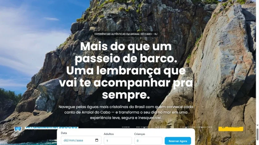 Apresentação visual do projeto Arraial Melhor Só o Céu