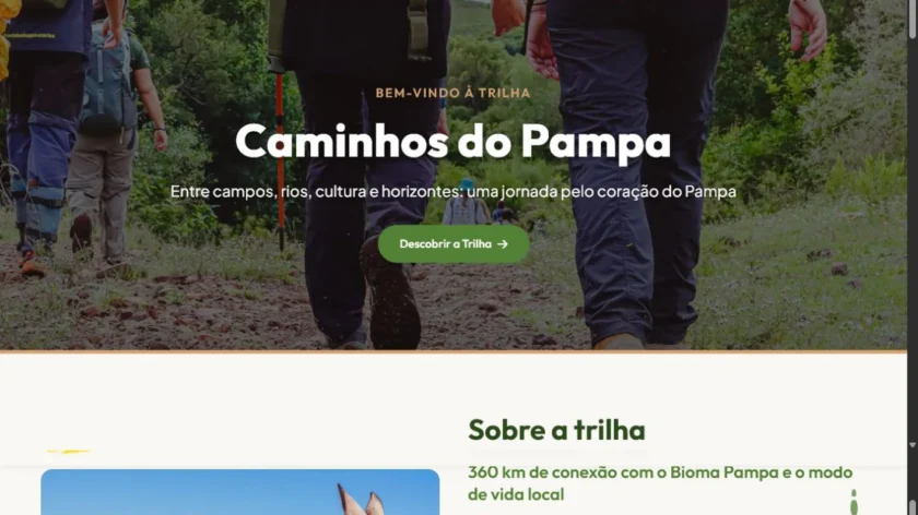 Apresentação visual do projeto Trilhas do Pampa